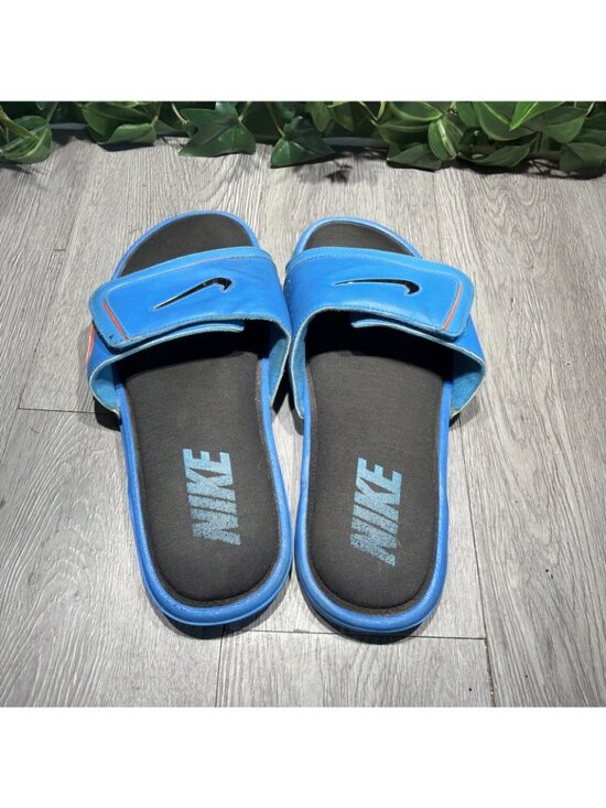 Nike Comfort Slide 2 Sandals Men\'s Size 12 Blue Slides Memory Foam 415205-408